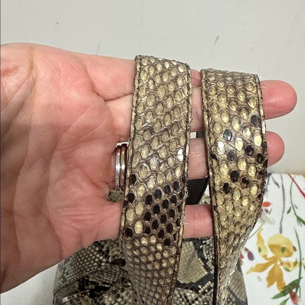 Michael Kors Authentic Natural Brown Python Rehea… - image 6